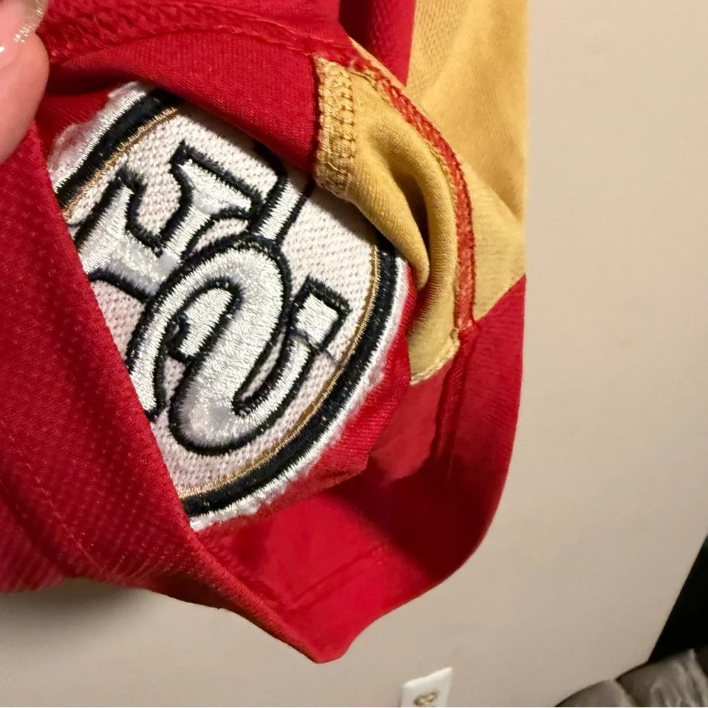 NFL San Francisco 49ers Team Apparel Red Gold Embroidered Shorts- Size Medium
